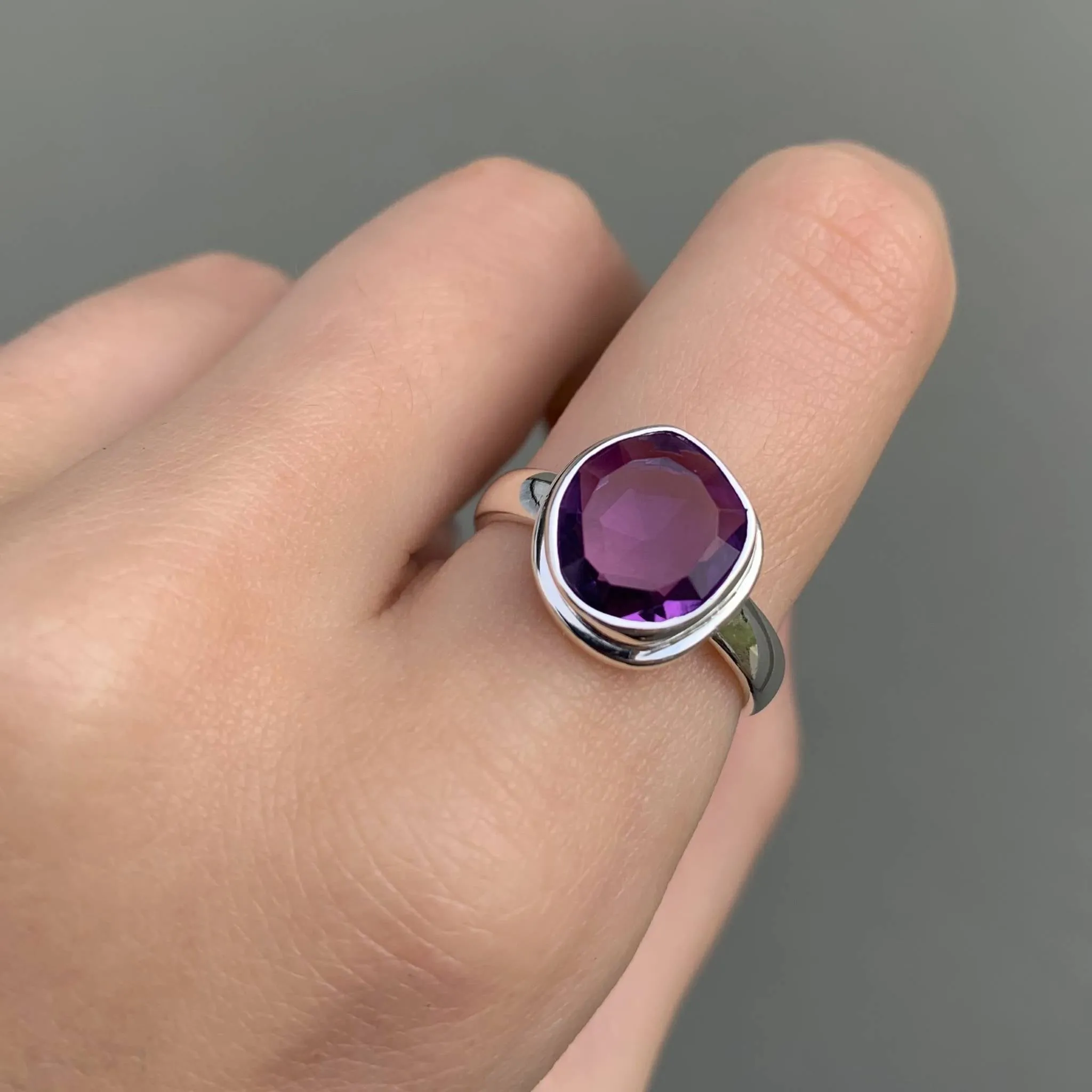 Silver Amethyst Ring