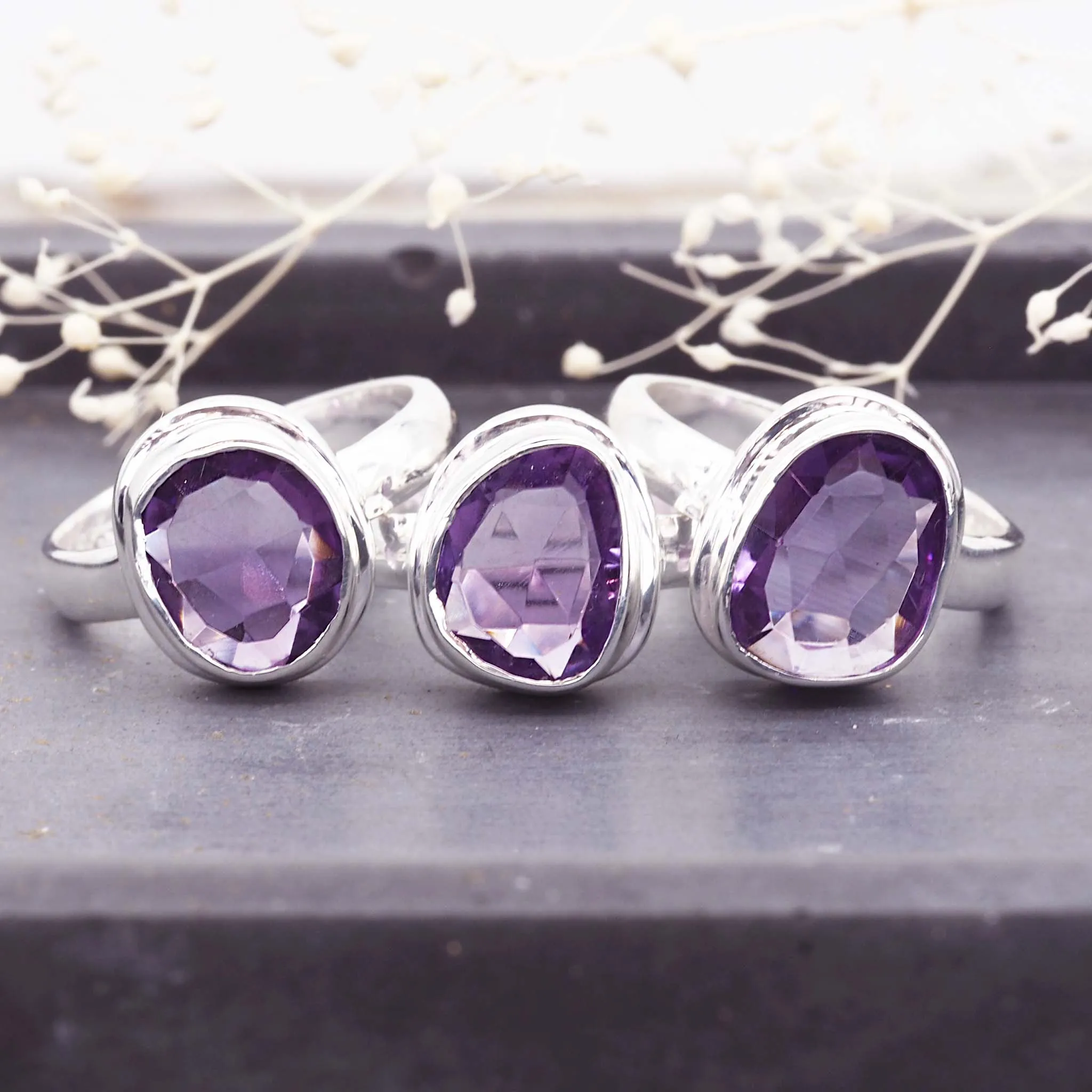 Silver Amethyst Ring
