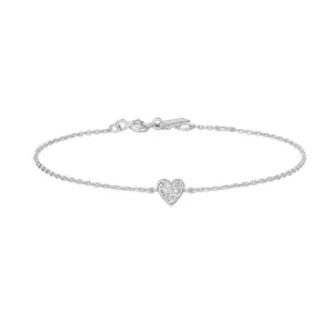 Silver Pave Sweetheart Bracelet