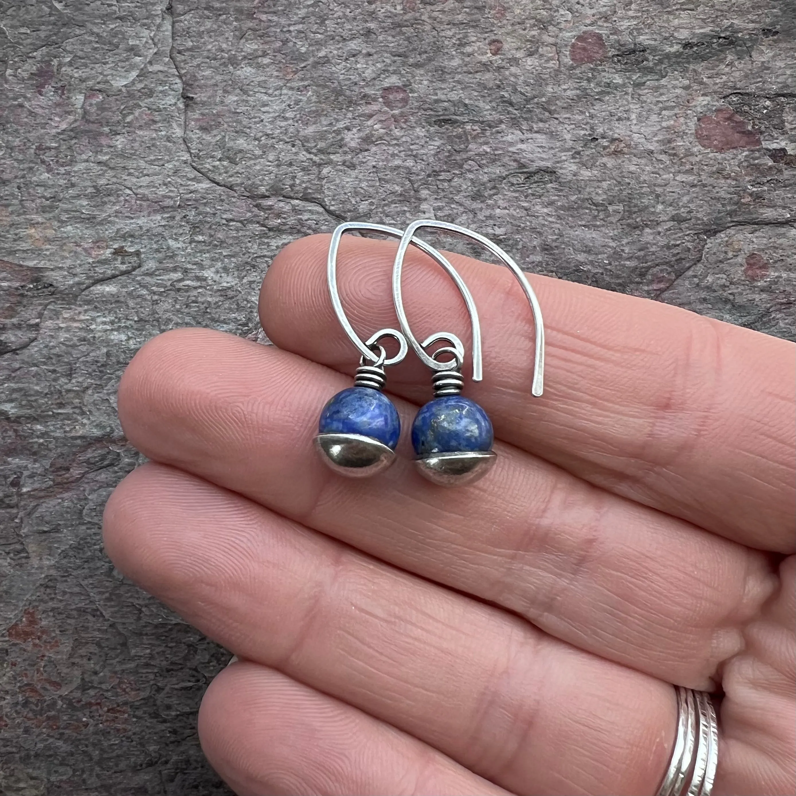 Sterling Silver Lapis Earrings