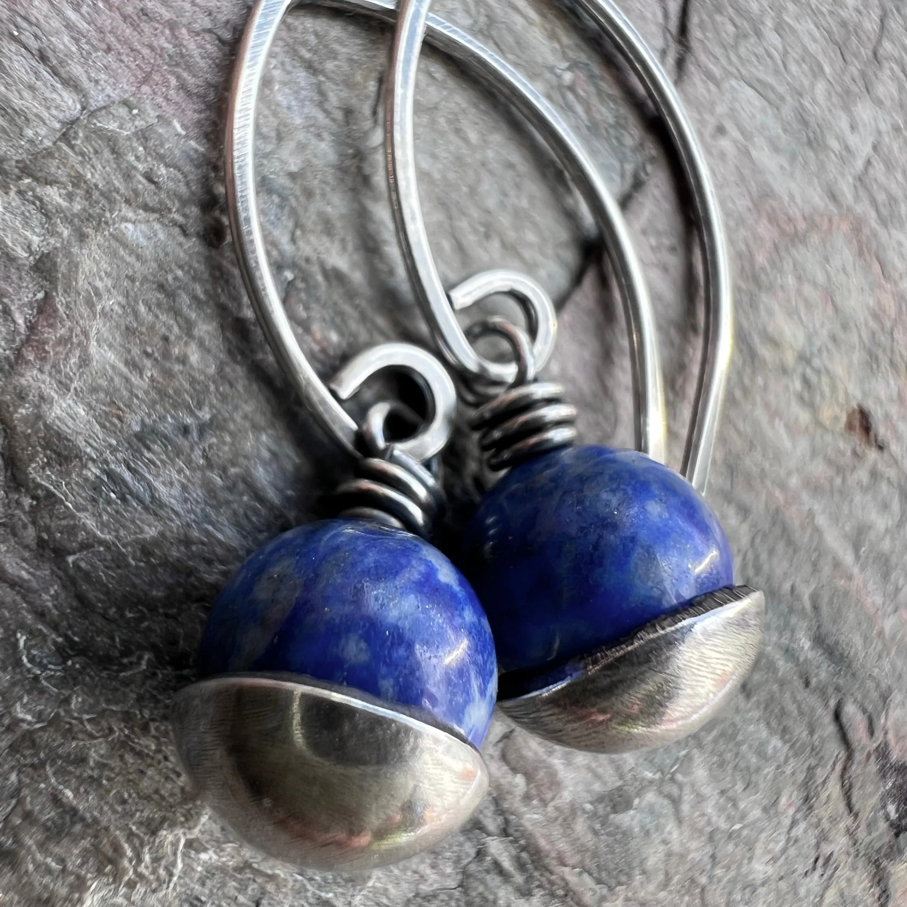 Sterling Silver Lapis Earrings