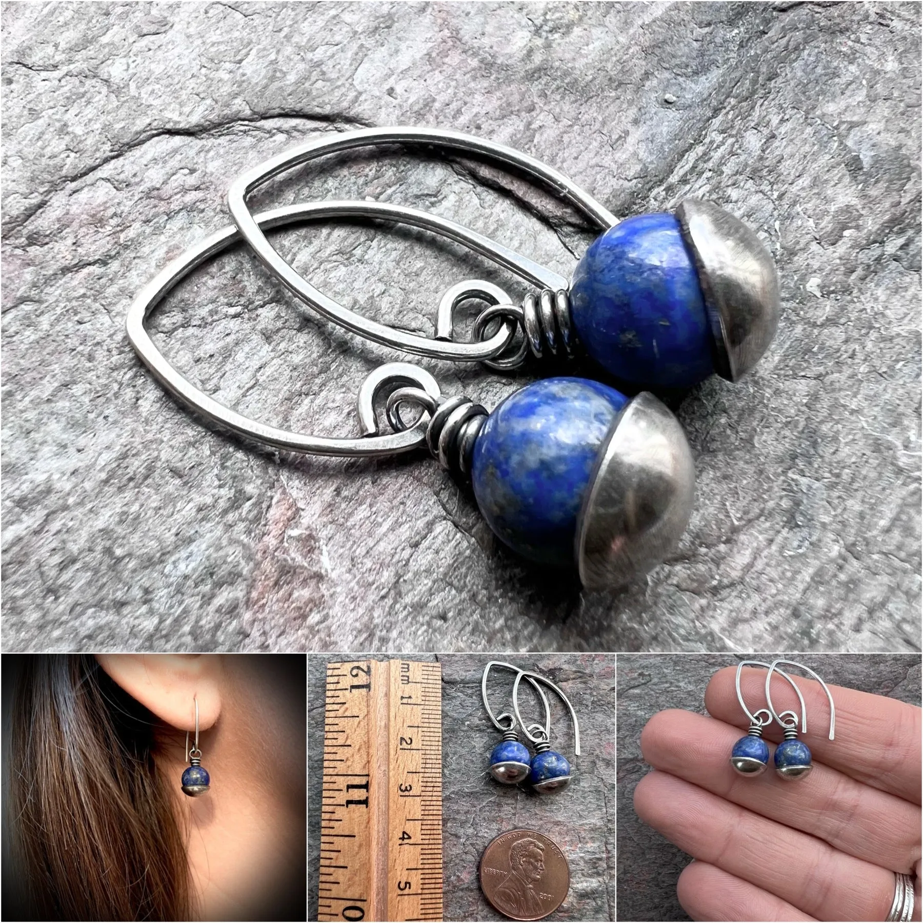 Sterling Silver Lapis Earrings