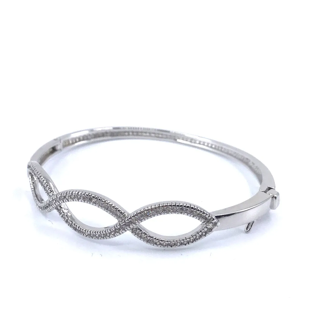 Sterling Silver Twisted Bangle