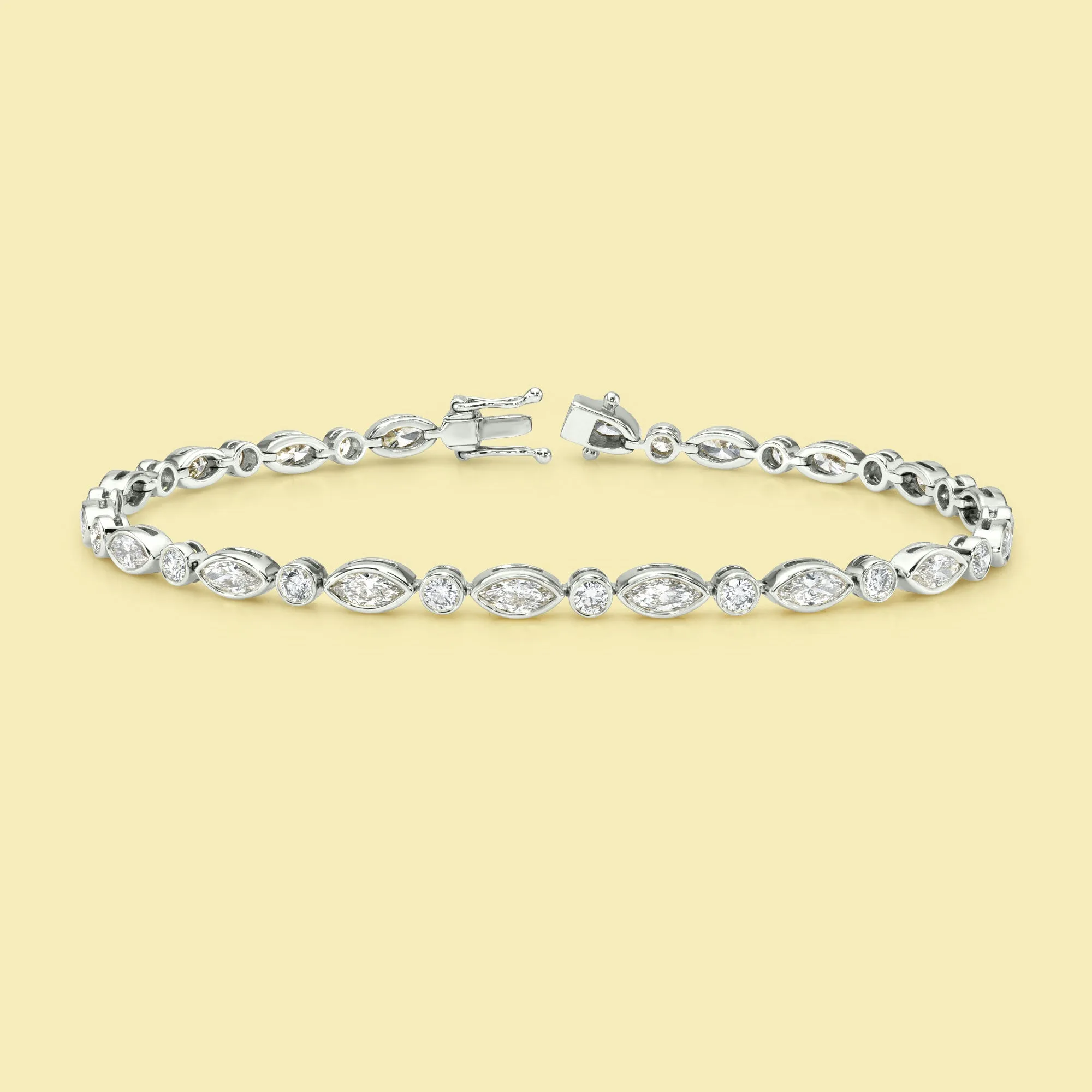 The Charlotte, Marquise and Round Diamond Tennis Bracelet