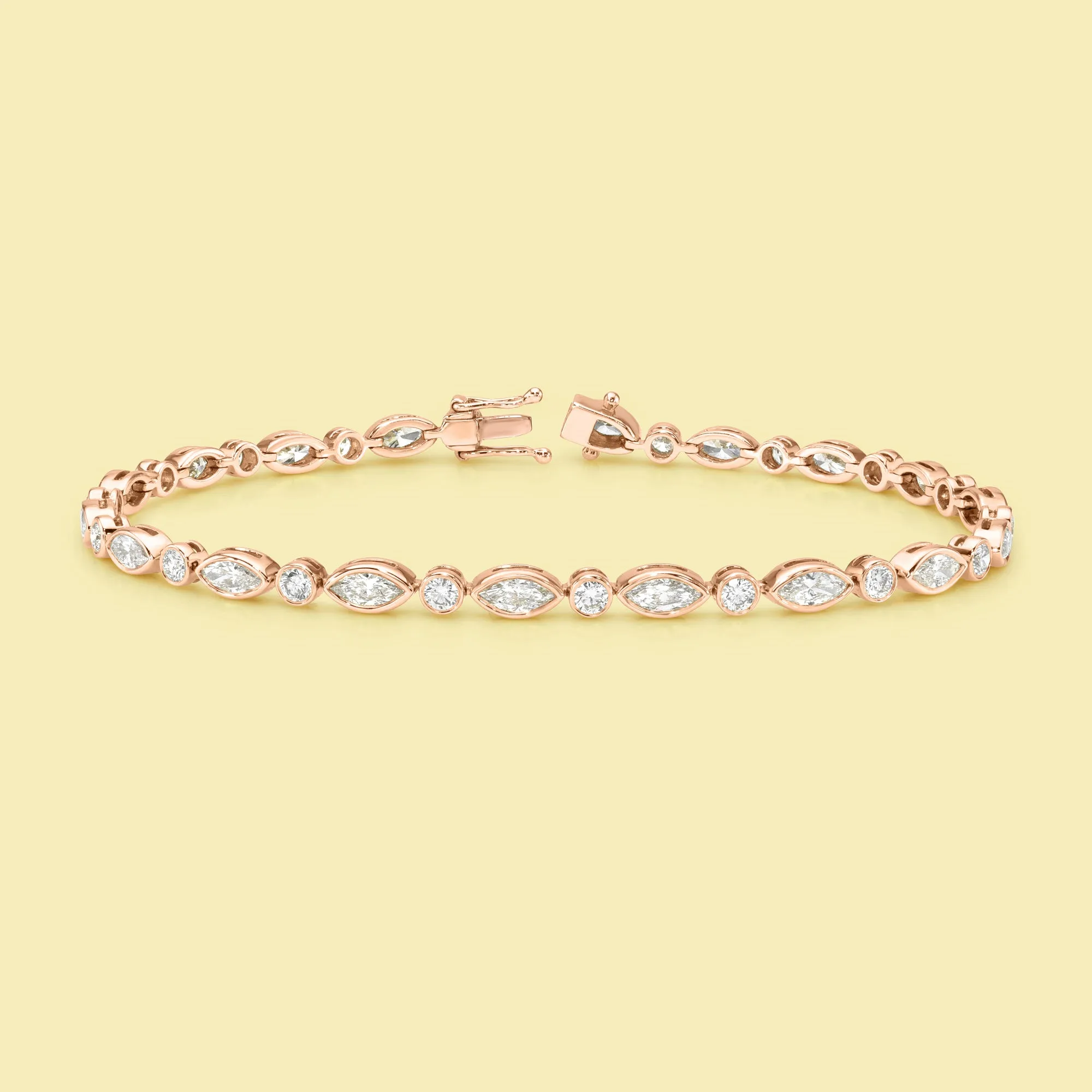 The Charlotte, Marquise and Round Diamond Tennis Bracelet