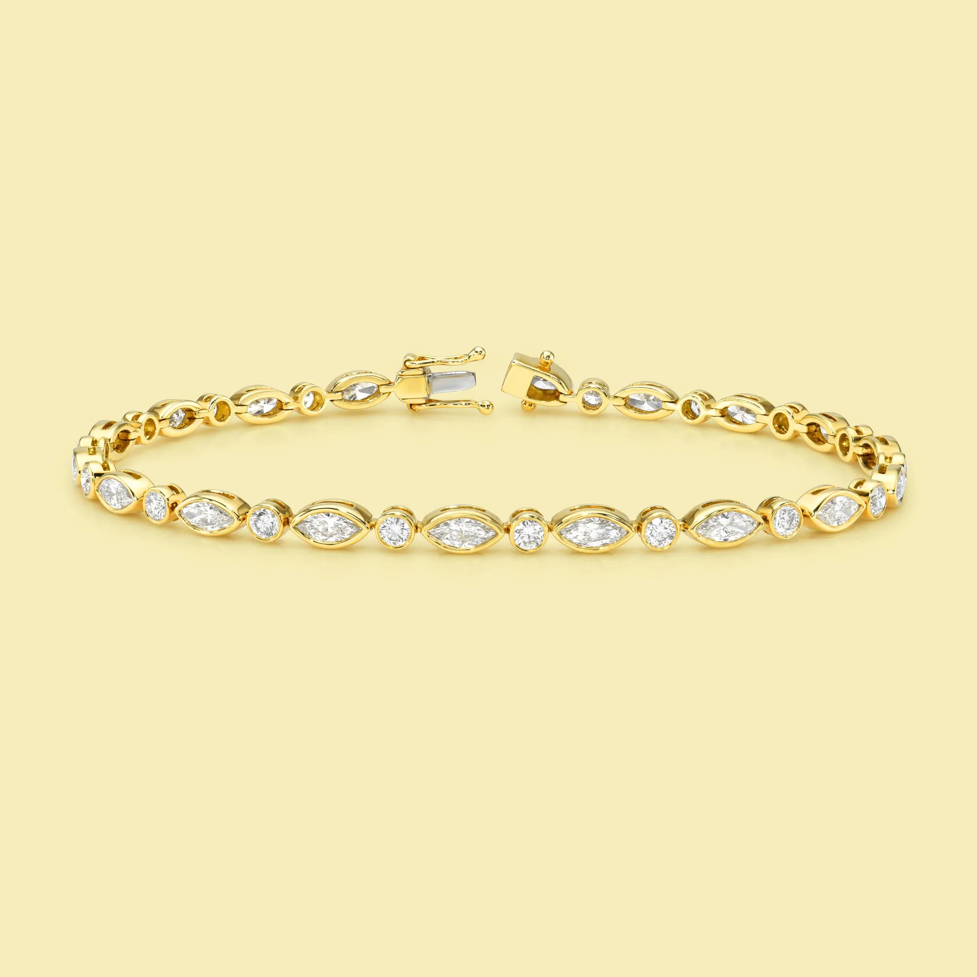 The Charlotte, Marquise and Round Diamond Tennis Bracelet