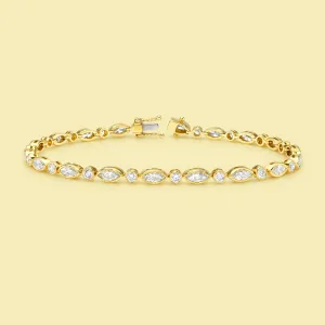 The Charlotte, Marquise and Round Diamond Tennis Bracelet