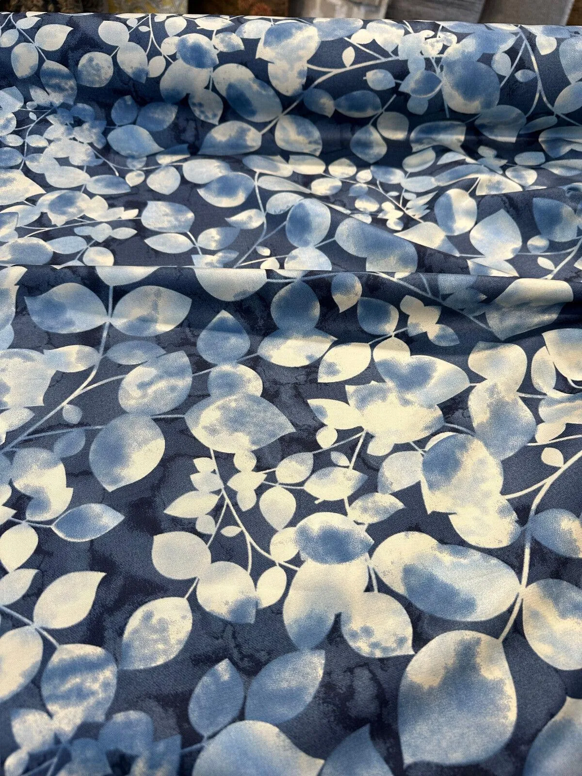 Waverly Silva Lapis Studio NYC Blue Drapery Upholstery Fabric by the yard